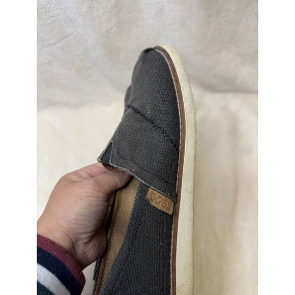 BOBS from SKECHERS Womens Memory Foam Gray Canvas Loafers Shoes Slip On Sz 7.5 - Picture 10 of 10